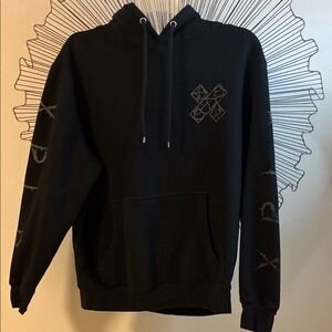 Fanjoy Sam and Coby XPLR Black Hoodie by Unisex Size Large